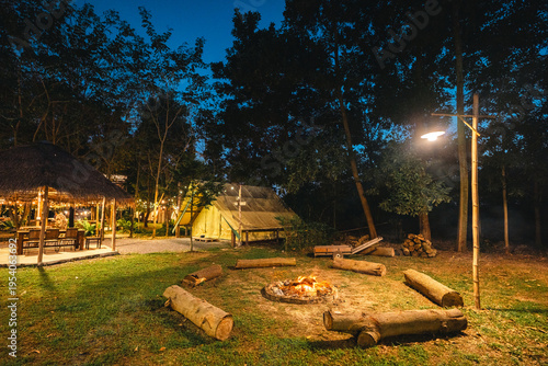 Glamping campsite with camp...