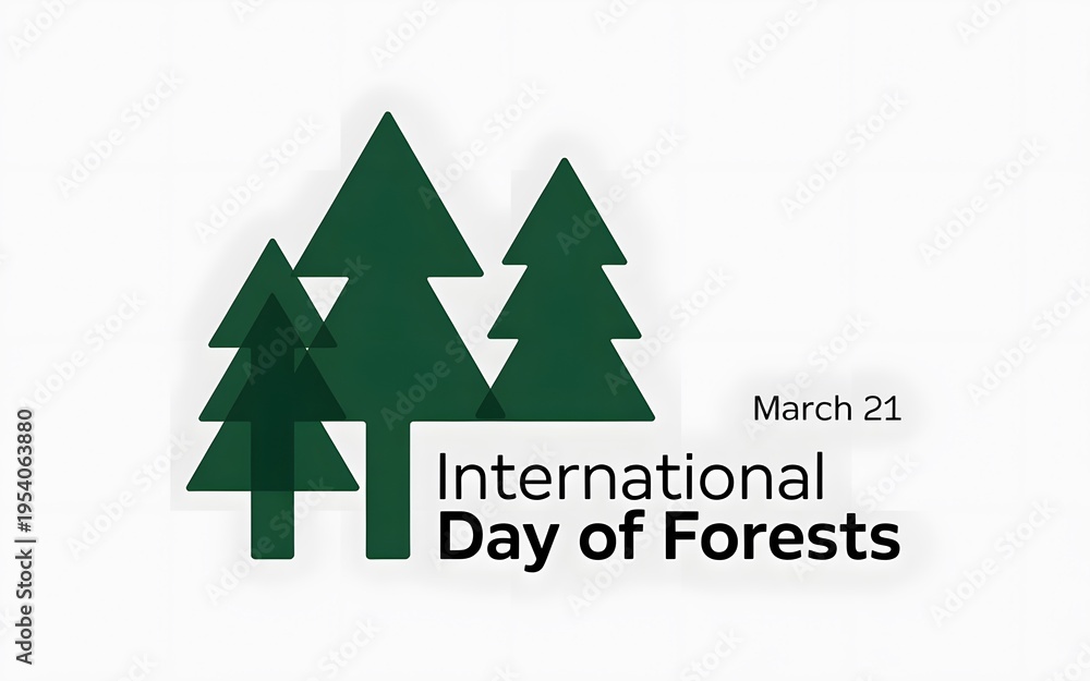 Obraz premium Celebrating International Day of Forests with a graphic of trees