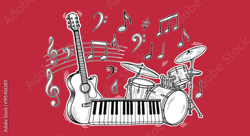 Musical instruments for making sweet music.