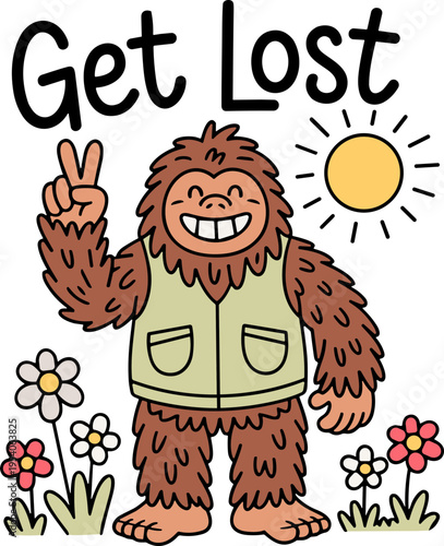 Get Lost Bigfoot SVG, Bigfoot SVG, Bigfoot Nature SVG, Sasquatch SVG