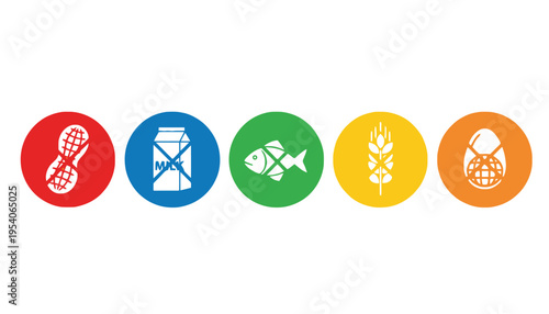 Vegan diet icons set with food restrictions symbols