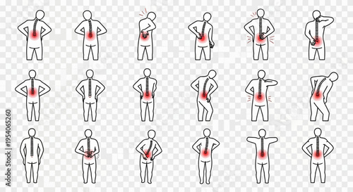 Collection of people with various body pains.