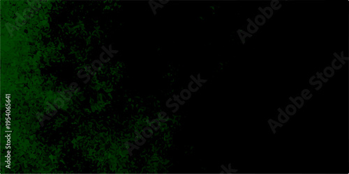 Light green spotted watercolor wall design on black background. Vivid liquid aquarelle paint paper texture canvas element for retro text design. Old grunge textures design With cement wall texture. 