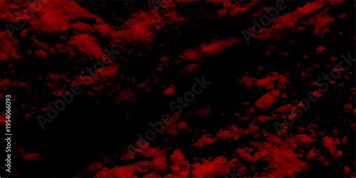 Particles Stars and galaxy outer space sky night universe black. Red color powder explosion isolated on black background. Trendy living coral color texture of a concrete wall with cracks and scratches