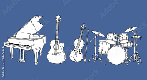 Musical instruments for music making.