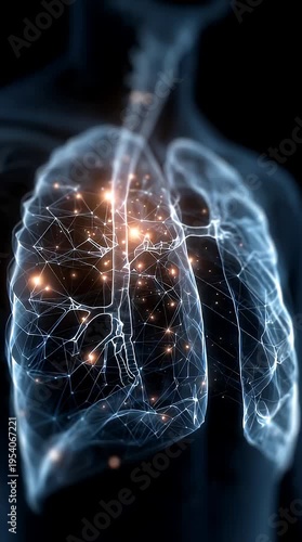Chest X-Ray Pneumonia Infection Highlight Medical Animation