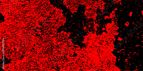 Particles Stars and galaxy outer space sky night universe black. Red color powder explosion isolated on black background. Trendy living coral color texture of a concrete wall with cracks and scratches