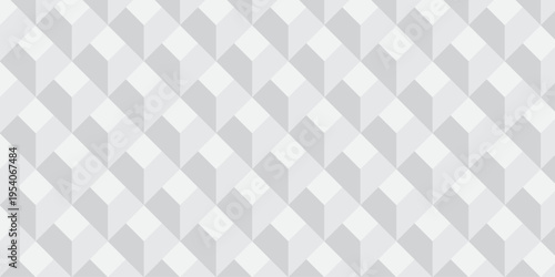 Vector decoration seamless material pattern with square cubic and cube design. Geometric pattern illustration mosaic .