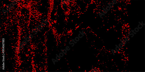 Particles Stars and galaxy outer space sky night universe black. Red color powder explosion isolated on black background. Trendy living coral color texture of a concrete wall with cracks and scratches