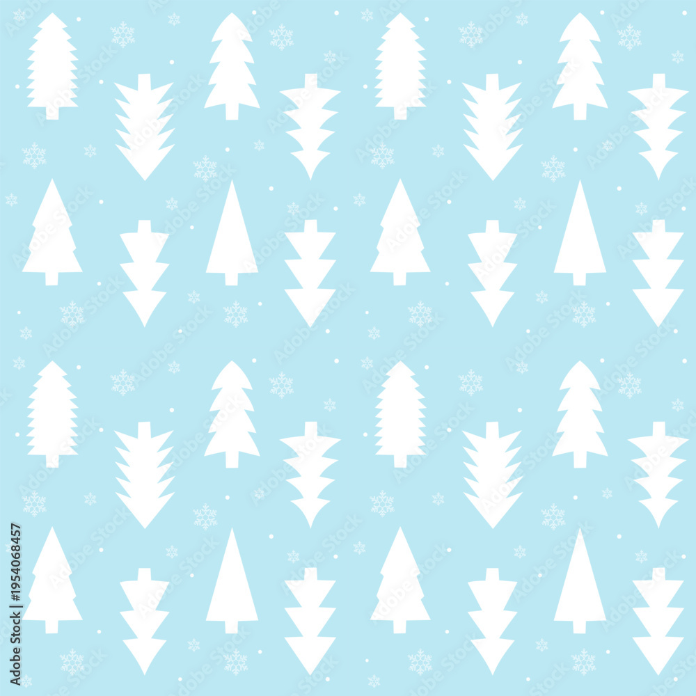 Obraz premium Pastel Winter Tree Pattern