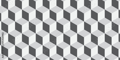 3d modeling cubes Illustration decoration seamless white material pattern square design.
