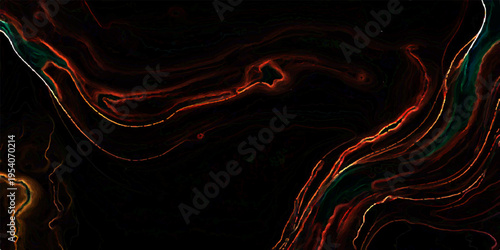 Abstract red fiery background with flowing smoke waves glowing light energy and smooth dark swirling patterns