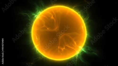 Solar Flare Eruption on the Sun Surface.