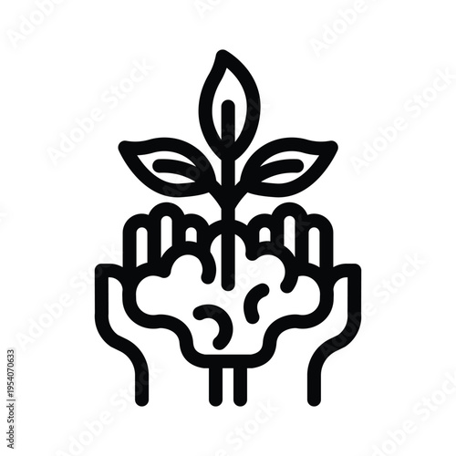 soil line icon illustration vector graphic.eps