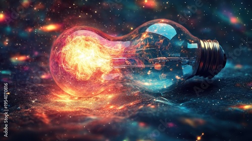 Enlightened Idea Generating Cosmic Energy Within a Lightbulb