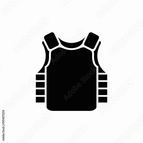 Tactical bulletproof vest designed for military personal safety and heavy duty ballistic protection isolated on white background, Vector, illustration