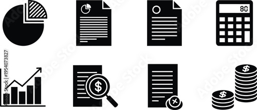 Professional Business and Financial Analysis Icon Set