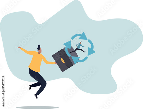 Working habit, life cycle or daily routine behavior, agile development, discipline or working efficiency, procedure or process to success.human life and situation.