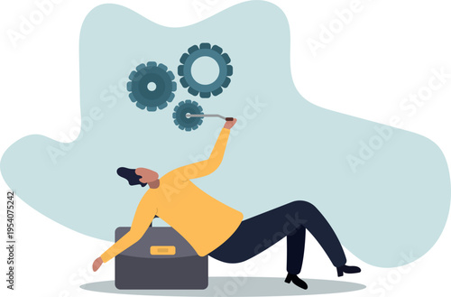 Business work flow, leadership to drive team and initiate productivity and efficiency working process.human life and situation.