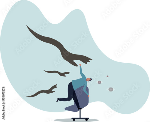 Paranoia, fear and panic cause by mental health, phobia or disorder from mental disorder, depression from stress and anxiety.human life and situation.