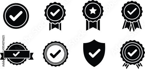 Quality Assurance and Certification Icon Set