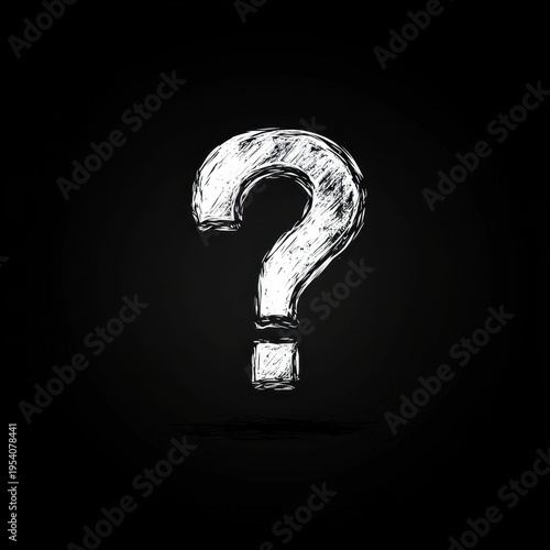 A question mark floating above a computer screen.