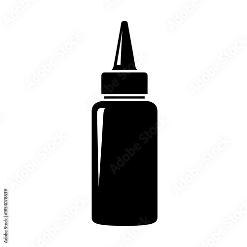 Silhouette of Liquid Wax Resist Masking Applicator Bottle for Ceramic Glaze Design
