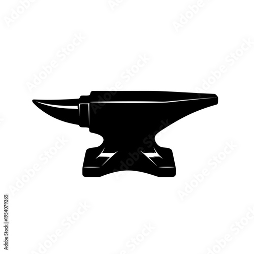 Silhouette of Small Mini Anvil Metalworking Block for Jewelry Striking and Craft