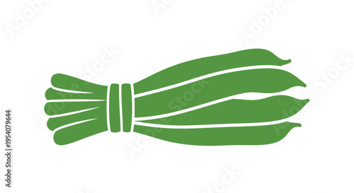 Bunch of Fresh Green Onions Tied Together.