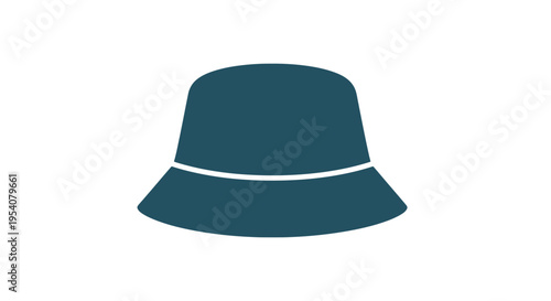 Blue Bucket Hat Fashion Accessory Illustration.