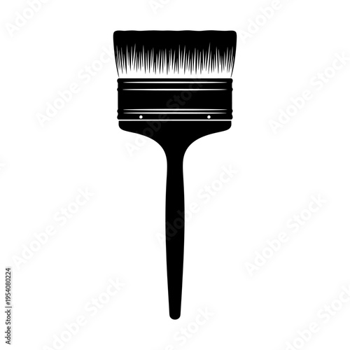 Wide Hake Brush Silhouette for Pottery Glazing and Creative Craftsmanship