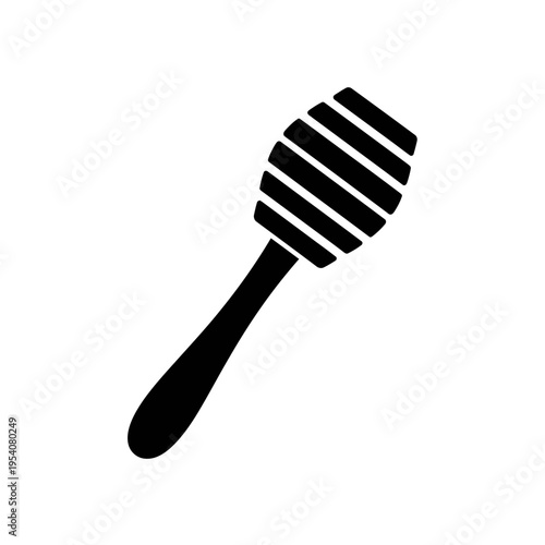 Wooden Honey Dipper Stick Silhouette for Sweet Drizzling and Food Styling