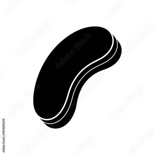 Silhouette of Kidney Shaped Wooden Potter Rib for Smooth Clay Vessel Finishing