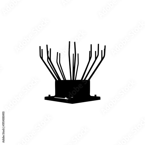 Kiln Stilt Metal Pronged Silhouette for Ceramic Support and Glaze Firing