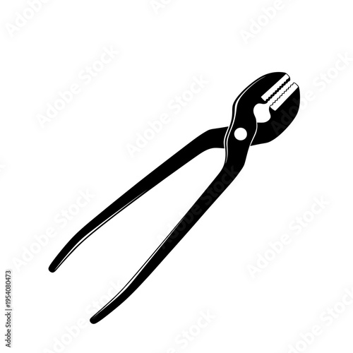 Heavy Draw Tongs Silhouette for Professional Wire Pulling and Silversmithing