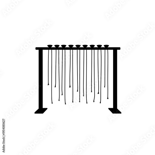 Metal Candle Dipping Rack Silhouette for Traditional Beeswax Processing