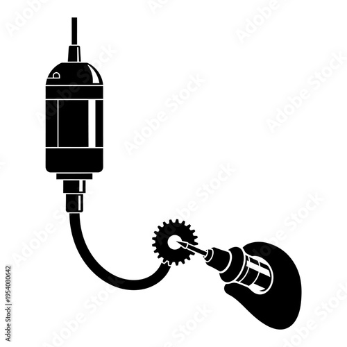 Jeweler Flex Shaft Rotary Tool Silhouette for Hanging Motor Precision Work