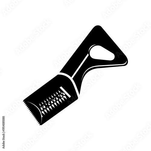 Silhouette of Sharp Angled Trimming Tool Shaver for Pottery Foot Creation and Craft