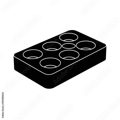 Silhouette of Oil Cup Block Liquid Container for Watchmaking and Precise Lubrication