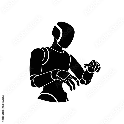 Collaborative Cobot Robot Silhouette for Safe Smart Factory Automation