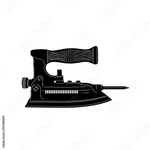 Heated Edge Creaser Iron Silhouette for Decorative Leathercraft Lines