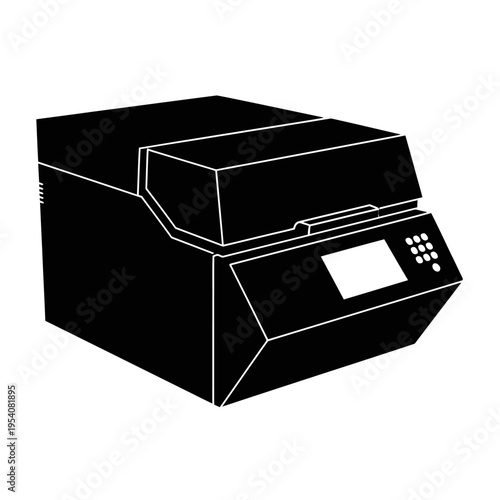 DNA Thermal Cycler PCR Machine Silhouette for Advanced Genetic Testing
