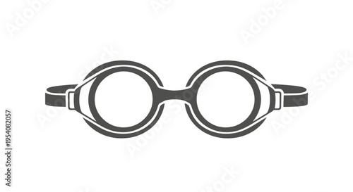 Black and White Swimming Goggles Illustration.