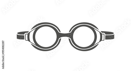 Black and White Swimming Goggles Illustration.