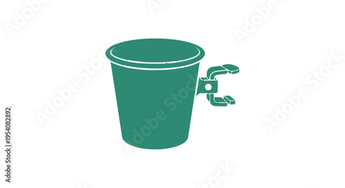 Green Plastic Cup with Handle.