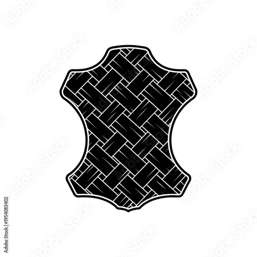 Basketweave Leather Stamp Silhouette for Professional Tooling and Crafting