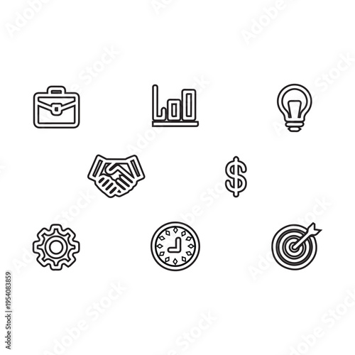 vector illustration of a set of icons for web.