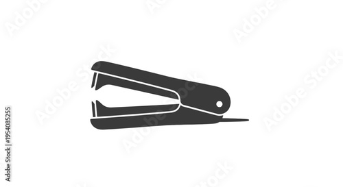 Black Stapler with Staple.