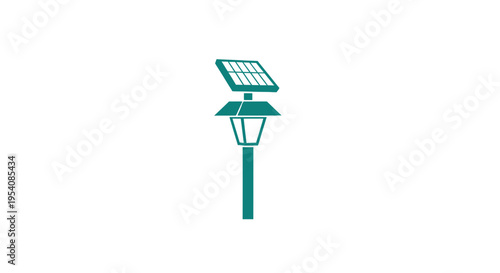 Solar Powered Street Lamp Illustration Design.
