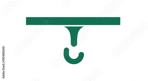 Green T Bar with Hook Attachment.